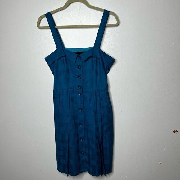 Marc by Marc Jacobs Light Blue Mini Dress Size 4 Turquoise Vibrant Prairie - Picture 2 of 11